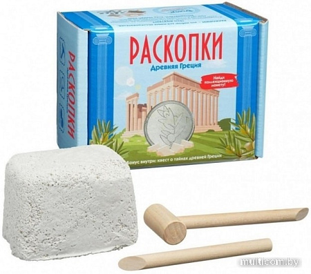 Набор для опытов Раскопки Древняя Греция с монетой DIG-22