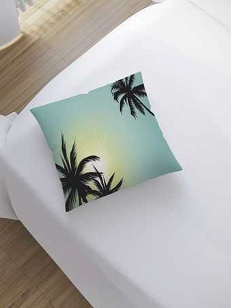 Чехол на подушку JoyArty Пальмы на восходе sl_28089