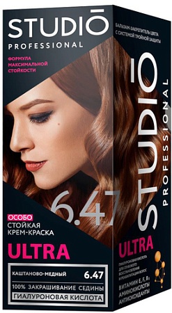 Крем-краска для волос Studio Professional ULTRA 6.47 Каштаново-медный