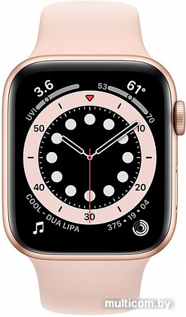 Умные часы Apple Watch Series 6 44 мм (алюминий золотистый/розовый песок)