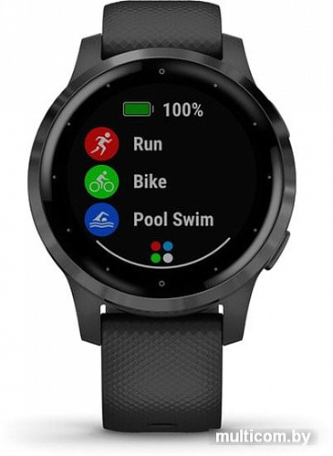 Умные часы Garmin Vivoactive 4s (черный/серый)