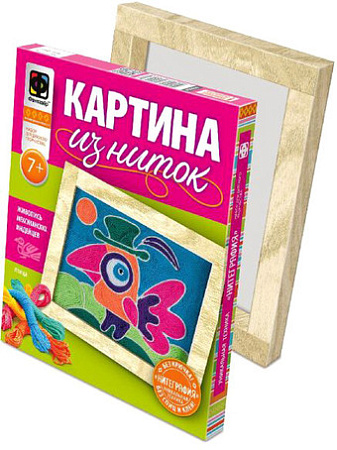 Набор для создания поделок/игрушек Фантазер Картина из ниток Птица 409004