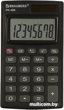 Калькулятор BRAUBERG PK-408-BK 250517 (черный)