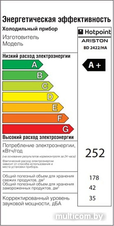 Холодильник Hotpoint-Ariston BD 2422/HA