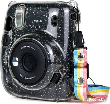 Чехол Sundays для Fujifilm Instax Mini 11 с ремешком (прозрачный)