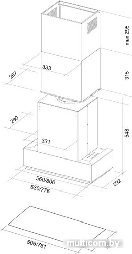 Falmec Gruppo Incasso NRS 50 800 м3/ч (нержавеющая сталь)