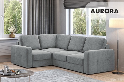 Угловой диван Mio Tesoro Aurora компл.2 левый (Velutto 12 серый)