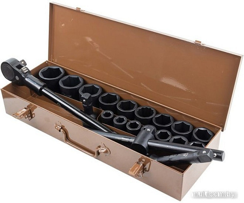 Набор трещотка с головками Forstime FT-6212-5MPB (21 предмет)