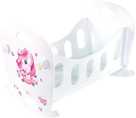 Аксессуары для кукольного домика Woody Кроватка. Алиса Единорог 03922