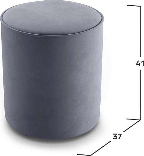 Пуфик Mio Tesoro 132 (темно-серый Velutto 32)