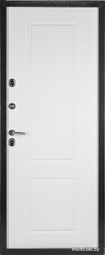 Металлическая дверь Guard Термо MG109 86x205 левая (черное серебро/белый ясень)