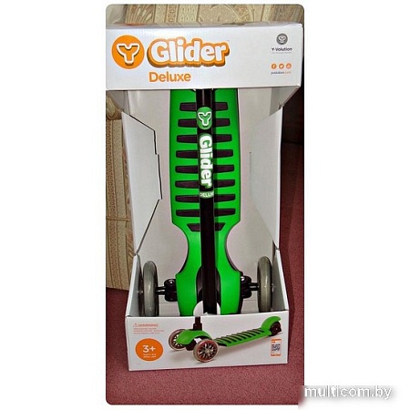 Трехколесный самокат Yvolution Glider Deluxe (зеленый)