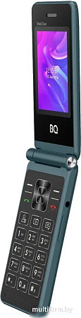 Кнопочный телефон BQ BQ-2412 Shell Duo (бирюзовый)