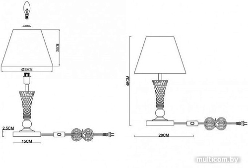 Настольная лампа Evoluce Reimo SLE105504-01