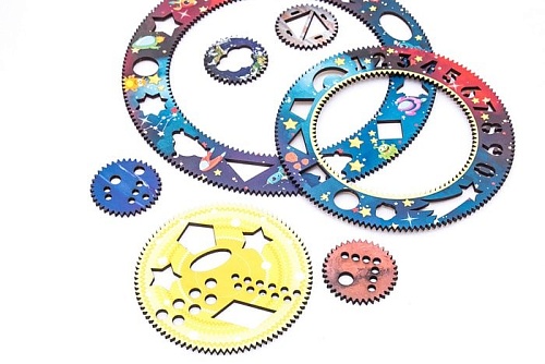 Трафарет WoodLand Toys Космос. Спирограф для рисования 122102