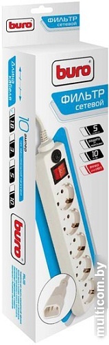 Сетевой фильтр Buro 500SH-1.8-UPS-W