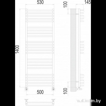 Полотенцесушитель TERMINUS Соренто П23 500x1400 (хром)