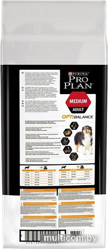 Сухой корм для собак Pro Plan Adult Medium Optibalance с курицей 14 кг