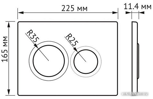 Панель смыва Burke Тип 05 105.NH.1 (хром матовый/хром глянцевый)