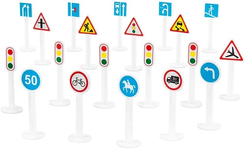Развивающая игрушка Полесье Дорожные знаки №2 (20 элементов) 64202