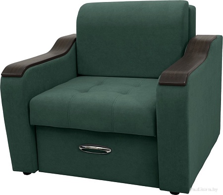 Кресло Сириус Лидер-3 НПБ 105x110 (Eva 19 велюр темно-зеленый)