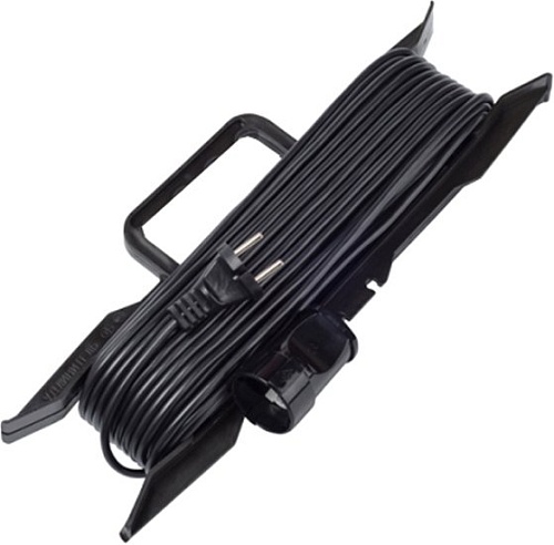 Удлинитель Тифлос У6-4 на катушке (черный)