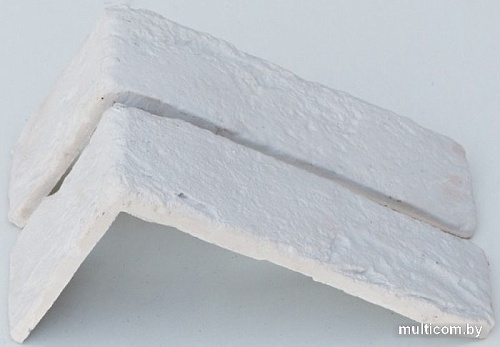 Декоративный кирпич Stone Mill Кирпич шамотный угловой (белый)