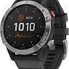 Умные часы Garmin Fenix 6 Solar 47 мм (серебристый/черный)