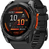Умные часы Garmin Fenix 8 51мм (серый, черный силиконовый ремешок)