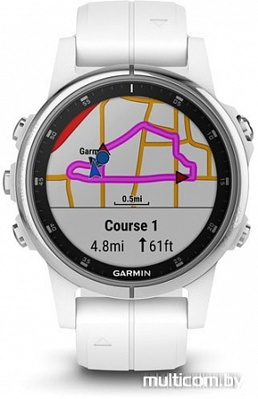 Умные часы Garmin Fenix 5S Plus Sapphire (белый)