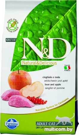 Сухой корм для кошек Farmina N&D Grain Free Cat Boar & Apple Adult 0.3 кг