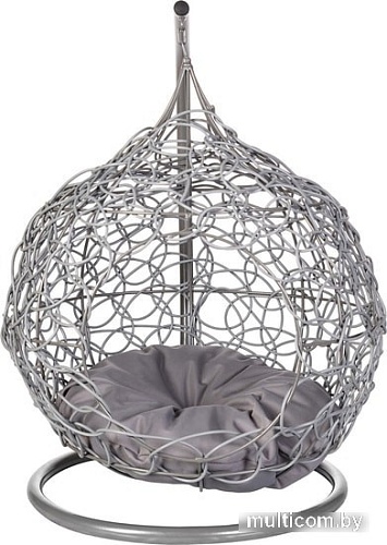 Подвесное кресло BiGarden кокон из искусственного ротанга (серый)