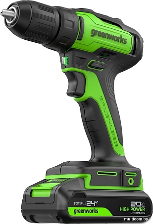 Дрель-шуруповерт Greenworks GD24DD35K2 3704007CUA (с 1-м АКБ)