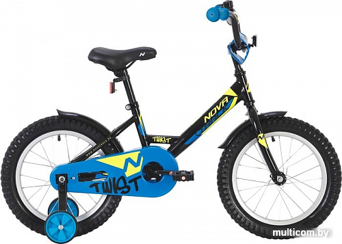 Детский велосипед Novatrack Twist 12 121TWIST.BK20 (черный/синий, 2020)