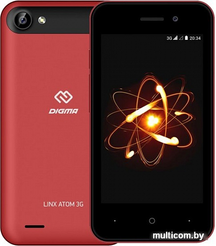 Смартфон Digma Linx Atom 3G (красный)