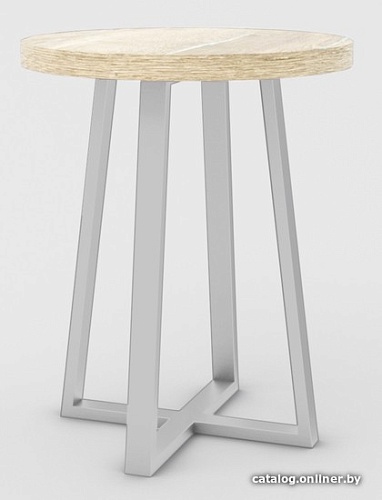 Журнальный столик Hype Mebel Челси 40x40 (белый/древесина белая)