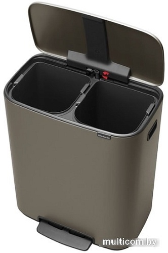 Brabantia Bo Pedal Bin 2 x 30 л (платиновый)