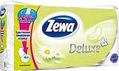 Туалетная бумага Zewa Deluxe Ромашка 3 слоя (8 рулонов)