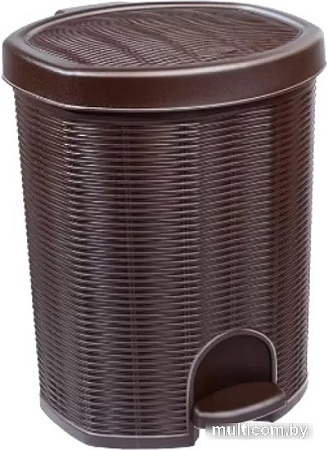 Мусорное ведро Эльфпласт Elegance EP337 с педалью 18 л (коричневый)