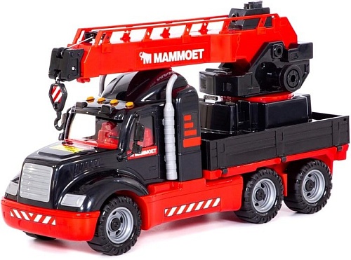 Игрушечный транспорт Полесье Mammoet автомобиль-кран 56832 (черный/красный)