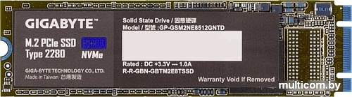 SSD Gigabyte M.2 PCIe SSD 512GB GP-GSM2NE8512GNTD