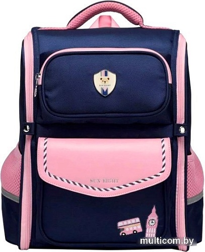 Школьный рюкзак Sun Eight SE-2874 (темно-синий/розовый)