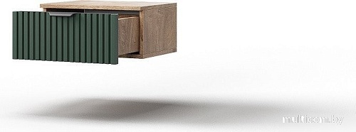 Тумба КМК Мебель 1Я Герта КМК 0979.19 (дуб веллингтон/SAT 22 зеленый мат)