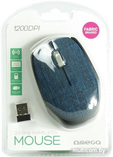 Мышь Omega OM-430 (темно-синий)