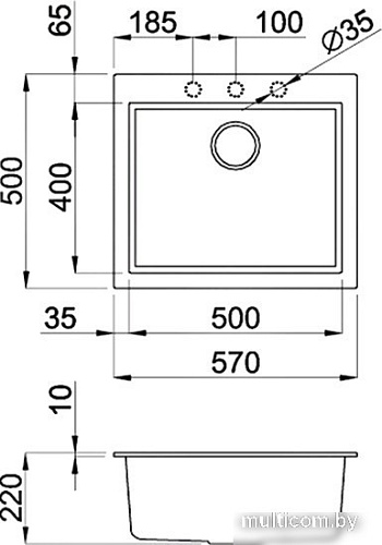 Кухонная мойка Elleci Quadra 105 Aluminium 79