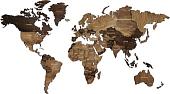 Пазл Woodary Карта мира XL 3149 (3 уровня, venge)