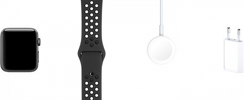 Умные часы Apple Watch Nike+ 38 мм (алюминий серый космос/антрацитовый, черный)