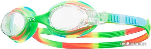 Очки для плавания TYR Kids Swimple Tie Dye LGSWTDM/307 (зеленый/оранжевый)