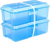 Набор контейнеров Полесье №27 5л с крышками 73720 (2 шт, прозрачно-синий)