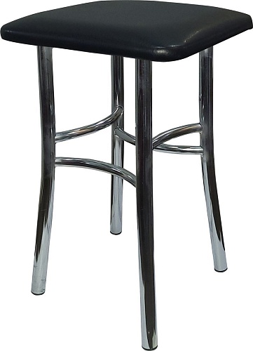 Табурет ВВР Квадрат (экокожа черный)